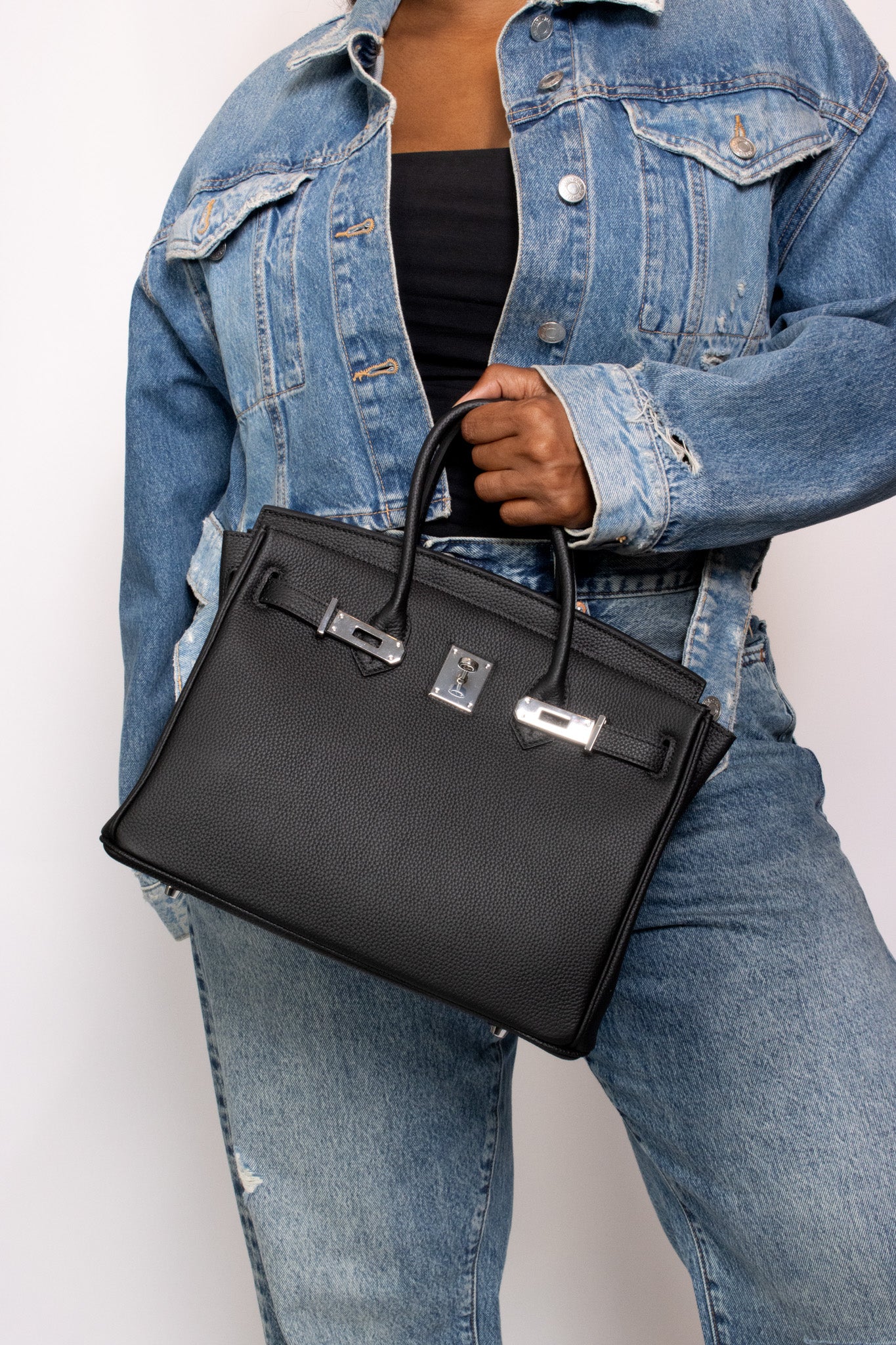 Grande Blake Double Handle Bag Black SHW