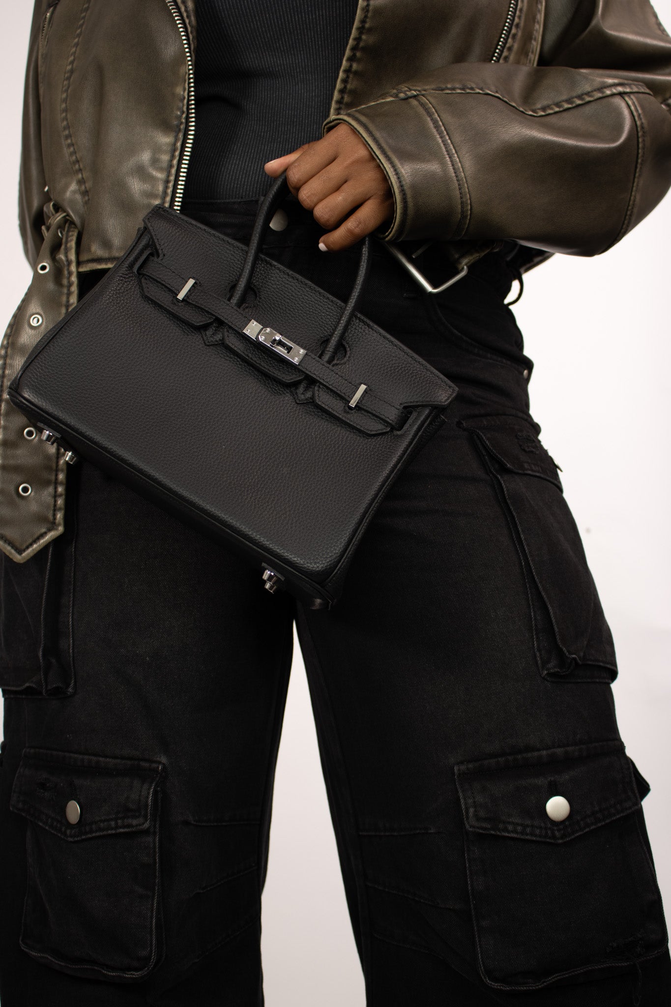 Blake Double Handle Bag Black SHW