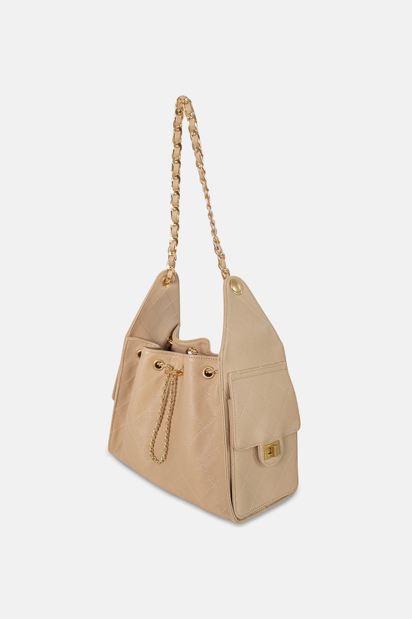 Quinn Hobo Small Nude Brown