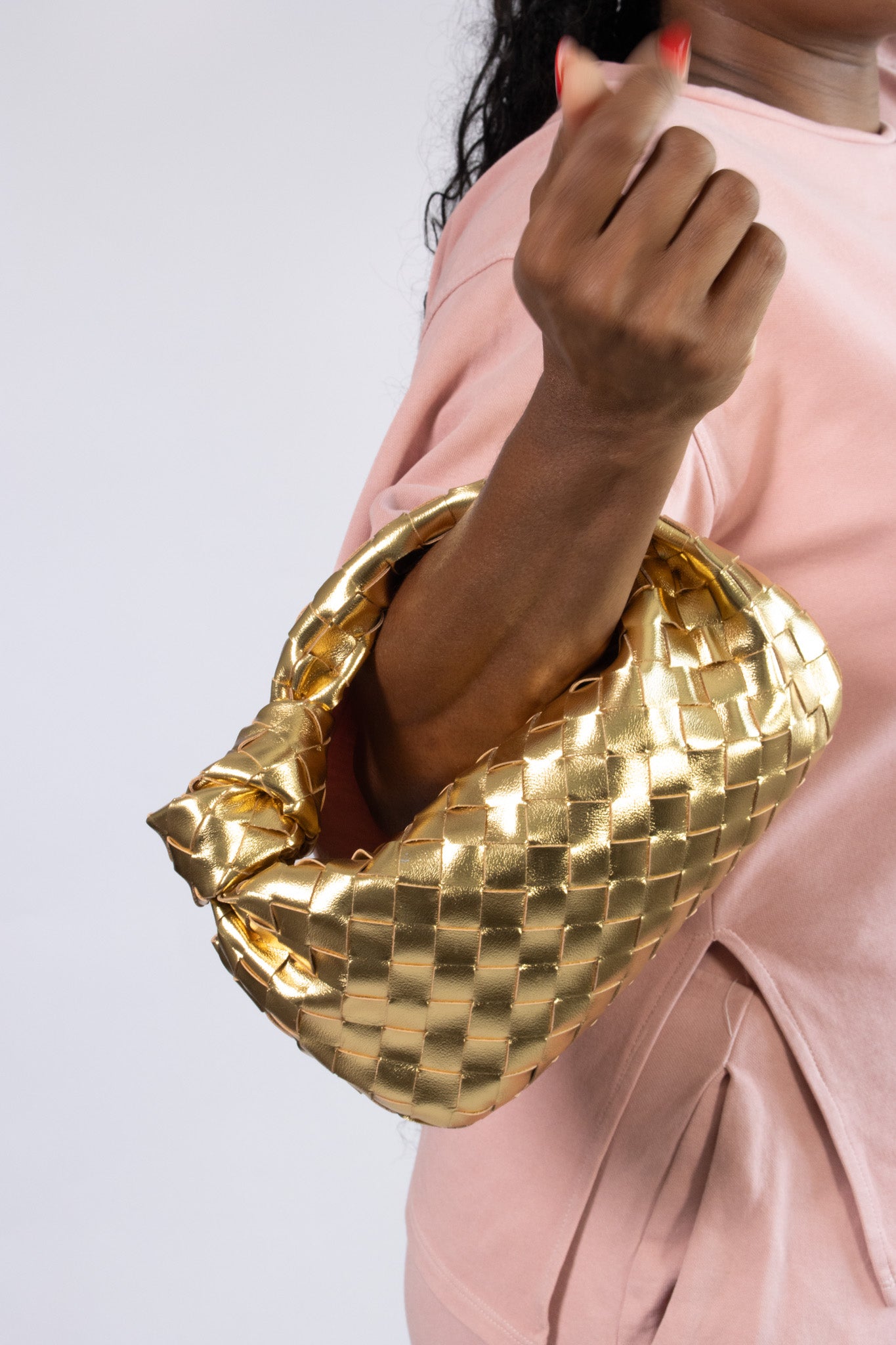 Ross Knot Handle Bag Gold